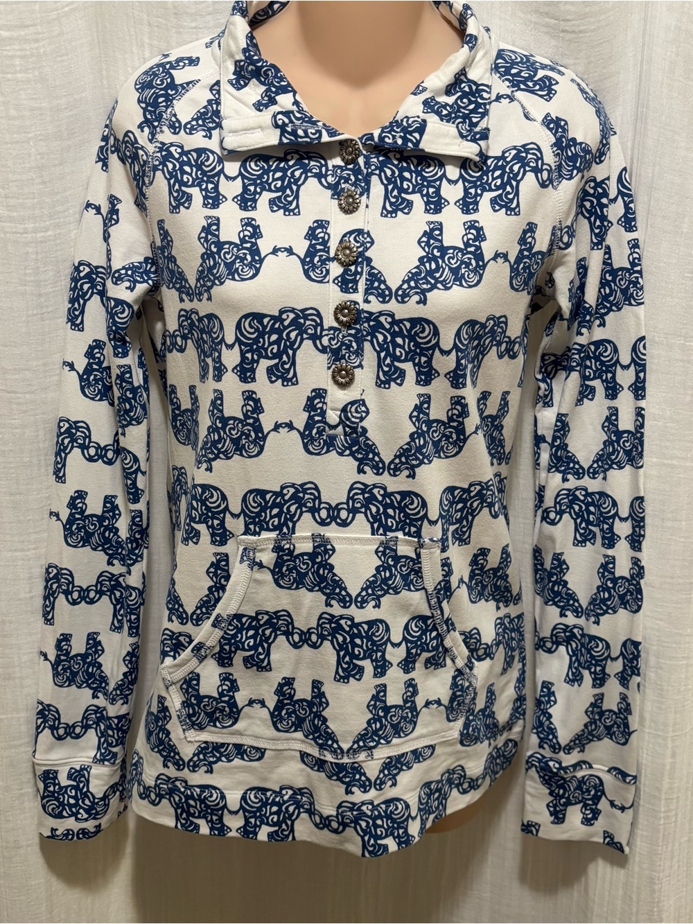 Lilly Pulitzer Captain Popover Tons of Fun Elephant Print Size XS - Picture 1 of 6